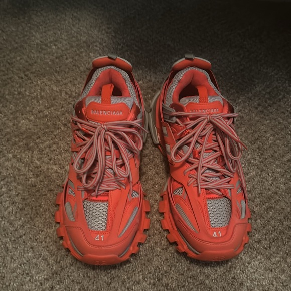 Balenciaga Track orange and slate Grey. Worn ONCE. Size 41/8 - Picture 2 of 5